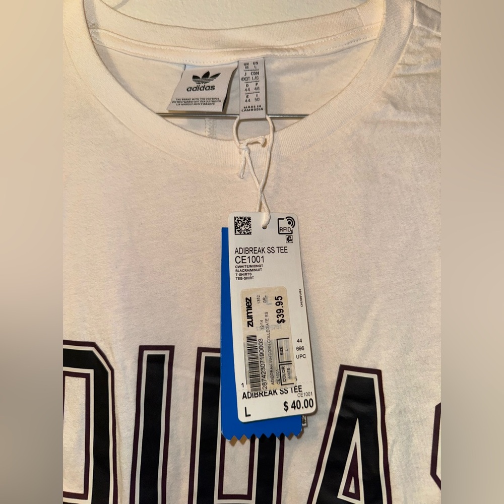 Adidas Originals Chevron Striped Short Sleeve T-Shirt - Picture 11 of 16